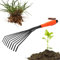 Rastrello da giardino, rastrello da giardino , Rastrelli piccoli con impugnatura ergonomica, Rastrello per arbusti, spazzatrice da giardino, raccogli foglie, strumenti per spargere pacciame, co