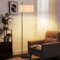 CBJKTX Stehlampe Wohnzimmer Stehleuchte Vintage - Schwarz Retro tandleuchte Stoff E27 Standlampe mit Fußschalter Industrial Leselampe für Schlafzimmer Arbeitszimmer Büro (ohne Leuchtmittel)