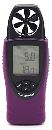 Mini anemómetro Digital portátil, medidor de Velocidad del Viento con medición de altitud y HPA, para medir la Velocidad del Viento, la Temperatura, con retroiluminación y comprobador de Humedad.