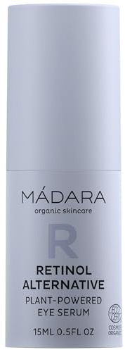 MÁDARA Retinol alternativ vegetabiliskt ögonserum 15 ml – anti-aging vård mot rynkor, kiga fötter, mörka ringar och svullnader – bidens pilosa och björkvatten, dermatologiskt testad, vegansk