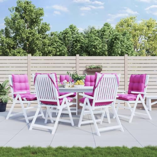 Frdhee Cojín de sujeción para banco, cojines de respaldo bajo, 6 unidades, tela Oxford rosa, cojín para sillón reclinable para dormitorio y sala de estar