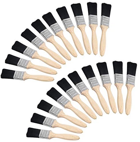 Pennello professionale da 3,8 cm, per pittori e pittori, con manico in legno, 20 pezzi