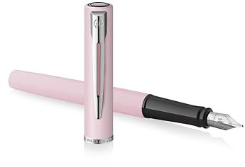 Waterman Allure Fountain Pen | Baby Pink Pastel with Chrome Trim | Fine Nib | Black Ink | Gift Boxed
