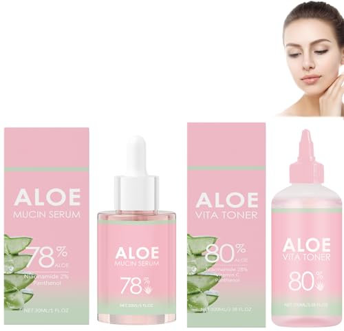 Lotion Tonique Visage à L'aloe Vera, Serum Visage, Essence Apaisante à L'aloe Vera, Tonique Pour Le Visage à L'aloe Vera, Essence Hydratants Et Nourrissants, Hydrater Et Améliorer L'état De La Peau