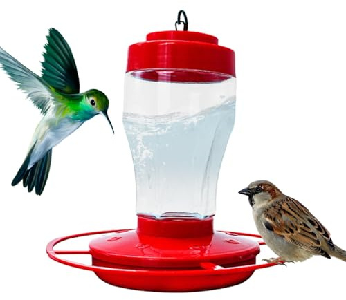 Nixiara Vogelfutterstation mit Sitzstangen, Vogelfutterstation für den Außenbereich | klare Wildfutterstation mit Anschlüssen – Werkzeug für Wildfutter, Spender