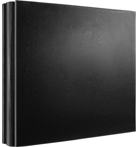 Photo Album 6x4 Holds 600 Photos Larger Capacity Leather Cover Black Inner Page Baby Family Book Wedding Anniversary Pictures Birthday Photo Albums (Black)