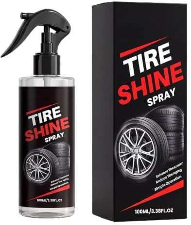 Generico Spray lucidante per Pneumatici per Auto - Spray per Dettagli Lucidi per Ruote da 100 ml, Rivestimento lucidante per Pneumatici | per motociclette automobilistiche Camion SUV Camper