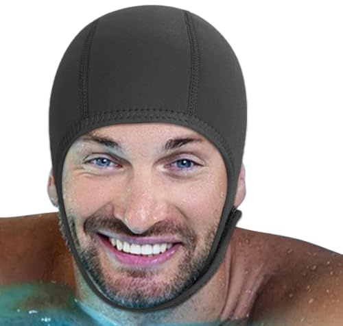 Bonnets de Bain pour Femmes Bonnet de Surf, Bonnet de Bain en néoprène 2,5 | Couvre-tête de chapeau de bain pour adulte, combinaisons de plongée résistantes au froid pour les sports nautiques, fa