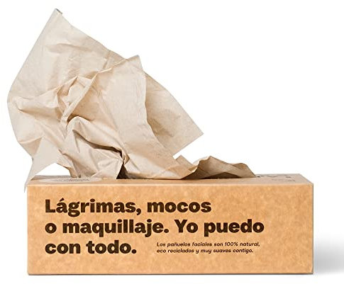 Papiertaschentuchbox Recycelte Kosmetiktücher mit Öko-Spender, 1 Karton - 150 Einheiten