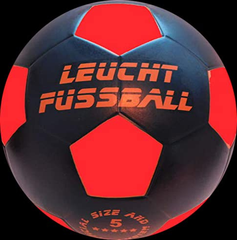 Ballon de Football Lumineux Night Kick Master Noir - avec Pompe à Ballon et Piles de Rechange