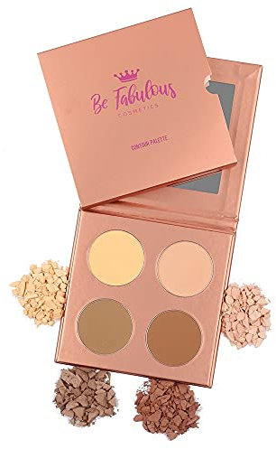 Be Fabulous Contour Palette. Beauty Make Up For Sculpting, Shape & Highlighting. Professional Cream Contour Set, Light & Velvet Formula. Matte Pigment Colour For Bronzing & Shaping. (California Girl)