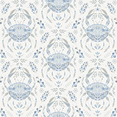 NuWallpaper Blue Shellby Peel & Stick Wallpaper