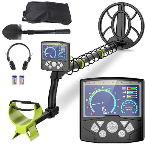 MCJ Detector de Metales Profesional para Adultos - Detector de Metales Impermeable IP68 con Alta Precisión, Modos Todo Metal/Disco/Notch/Pinpoint y Pantalla LCD