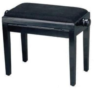 AMADEUS - BANQUETA REGULABLE para PIANO NEGRO BRILLO - PB002-PrSh - SÓLO PARA ENVÍOS