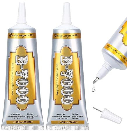 B7000 Glue - 2Pcs Super Glue - 15ml Waterproof Glue Multifunction - Superglue for Plastic - Strength Adhesive for Electronics, Rhinestones, Beads, Fabric, Metal, Nail Art