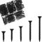 OMOTOOL Carbon Steel Drywall Screws Assortment Set (175 pcs),Coarse Thread Wood Screws for Drywall Wood Phillips Self Tapping Screws,5 Sizes Screws Set (3/4,1,1-1/4,1-1/2,2) (Black)