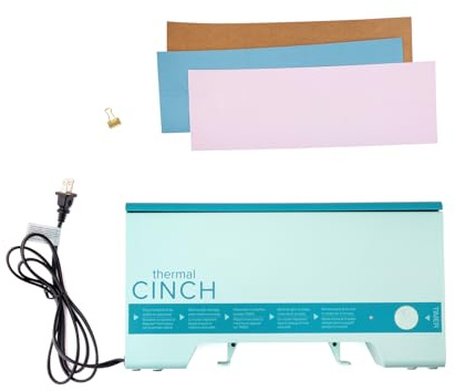 We R Memory Keepers Thermal Cinch Binding Machine Mint 12 Inch, Includes Thermal Book Binding Machine, Book Spines, and Clips, Create DIY Journals, Notebooks, Scrapbooks, Photo Books, and Documents