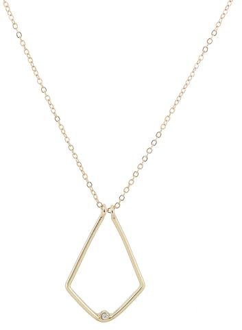 NICENEEDED Collier Porte-Bague en Or, Colliers de Gardien D'Anneau de Mariage de Mariée, Pendentif Porte-Bague de Fiançailles Géométrique en Acier Inoxydable pour Femmes et Filles