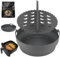 BYKITCHEN Airfryer Silikonform für Ninja Airfryer Max 5,2L AF160EU AF150EUCP, Airfryer Zubehör für COSORI 4.7L-5.5L, Ninja Speedi 5.7L, Cecotec 5.5L, Rund Heißluftfritteuse Backform mit Trennwänden