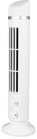 TOPINCN Ventilador de Torre para Dormitorio con Componentes Metálicos ABS Ligeros Ventilador de Torre Oscilante sin Aspas de 90 Grados Ventilador de Escritorio USB Portátil Silencioso