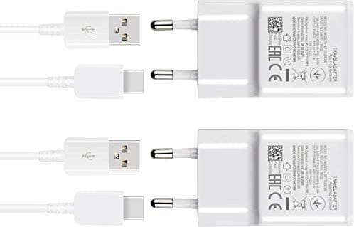 Ladegerät Stecker 15W USB C Schnellladegerät Netzteil mit USB C Kabel，für： Samsung Galaxy A52,A52S,A53,A33,S21,S20 FE,S10,S9,S8 Plus,Z Flip3,Z Fold3,M53 5G,A13/A14/A15/A16/A20/A25/A34/A35/A36(Weiß)