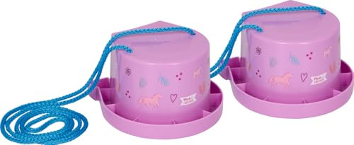 Die Spiegelburg - Hufeisen Stelzen - Pferdefreunde - 22556, Topfstelzen mit Hufeisenabdrücken, Pferde Mädchen Geschenk, Hobby Horse Zubehör aus Kunststoff