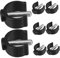 HOODANCOS 8pcs Toilet Chair Replacement Toilet Seat Risers Handrail Clamp Locking Clips Replacement Toilet Support Rails Replacement Locking Clips Raised Seat Locks