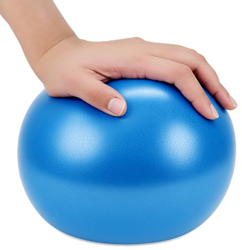 QWORK® Small Pilates Ball 25 cm - Non-Slip Fitness Ball for Gymnastics, Yoga, Balance, Core Training and more