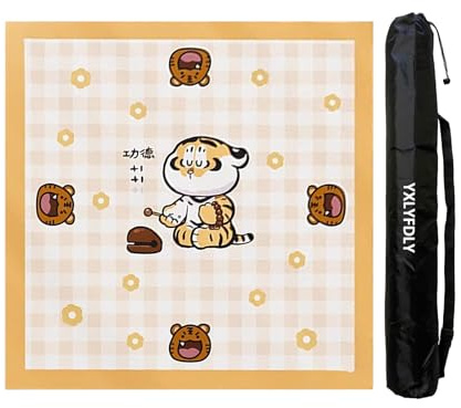 YXLYFDLY Mahjong Mat - Mantel Mahjong silencioso y con reducción de ruido con respaldo de goma para juegos de mahjong, póquer, cartas, juegos de azulejos (85 cm)