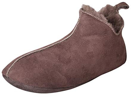 Naturasan Damen/Herren Lammfell Hausschuhe, Fellschuhe Lederschuhe Bettschuhe Puschen Slipper, HS-07 (42 EU, Braun)