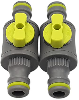 in-Line Quick Release Shut Off Valve kit Compatible with Hozelock Pack of 2 – Fits All Hozelock Female connectors – Garden Hose Pipe Shut Off Valve – Heavy Duty and Durable Kit. Set by MYPURECORE