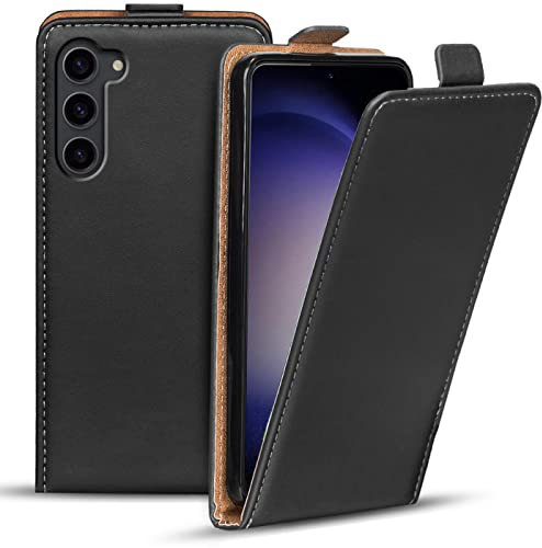 Verco Flip Cover für Samsung Galaxy S23 Case, Flipstyle Schutzhülle für Samsung S23 5G Hülle Tasche vertikal klappbare Handyhülle, Schwarz
