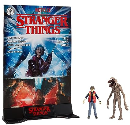 McFarlane Stranger Things Page Punchers - Paquete de 2 Figuras de acción de Will Byers y Demogorgon de 3 Pulgadas con cómic, coleccionables de Bolsillo del revés