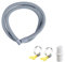 Universal Manguera de Drenaje Manguera de Drenaje de Lavadora Tubo de Drenaje de Lavavajillas con Conector de Manguera de Desagüe y 2 Abrazaderas de Manguera para Lavadora (2m)