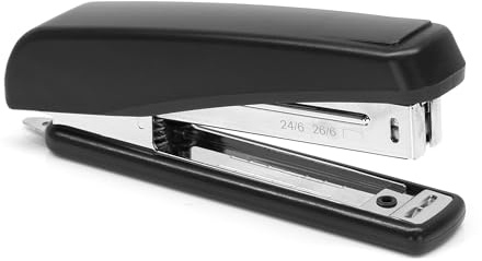 WAYTEX 931547 - Grapadora de escritorio 30 hojas, mecanismo 100% metal, para grapas 24/6 y 26/6 - Negro