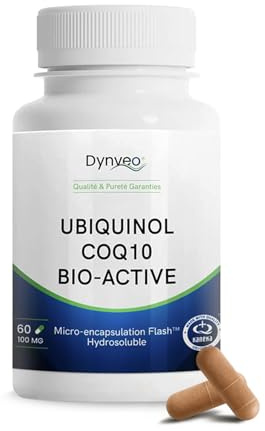 Ubiquinol Coenzyme Q10 Kaneka™ - Antioxydant Énergie cellulaire Métabolisme - Forme Bioactive & Stable - Haute Biodisponibilité - 60 Gélules Vegan (2mois) - Sans Additifs - Dynveo