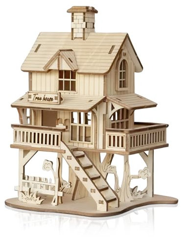 Comfoyar Puzzle 3D Cabane dans Arbre, Maquette en Bois a Construire Adulte, Bricolage de Construction Bois, Kit Artisanat DIY, Cadeaux Noël Anniversaire Saint Valentin pour Homme Femmes