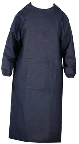 Oshhni Delantal de soldadura delantal de manga larga con bolsillo pesado para herreros hombres soldadores, Longitud 112 Cm