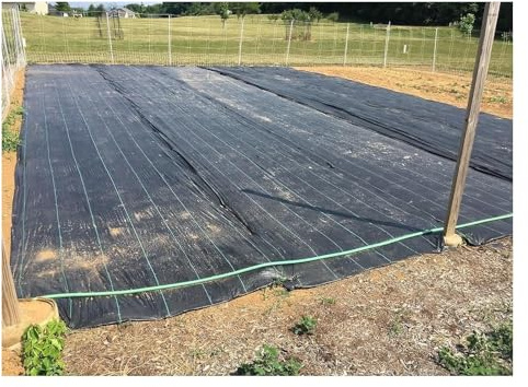 Ogräsbekämpning tygmembran 1,5 m x 30 m (5 fot x 100 fot) – trädgård marktäckningsmatta för grönsaksträd och landskap – effektiv ogräsbarriär svart