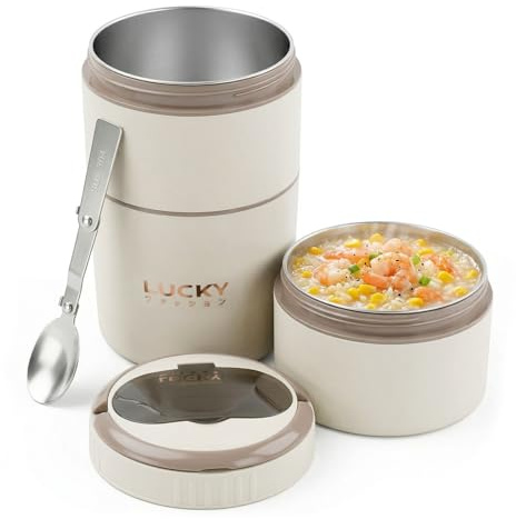 Ecofocet 304 Edelstahl Lunchbox mit Faltbarem Besteck