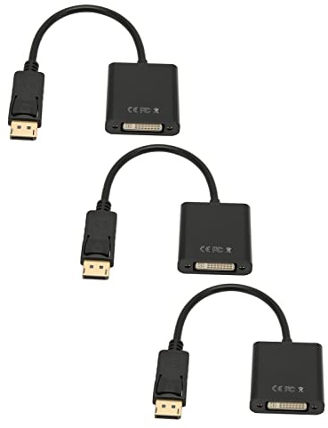 CHICIRIS Cable Adaptador Mini a DVI, 3 uds., Chapado en Oro y Duradero para, Ordenador HDTV