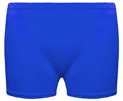 Unbranded Mädchen Microfiber Hot Pants Kurze Hose Tanzen Fitness-Studio Stretch Shorts Alter 5-14 (Alter 7-8, Königsblau)
