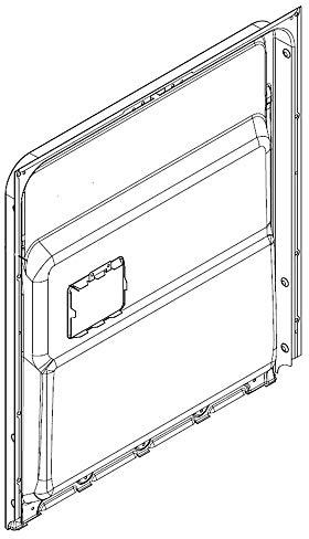 Whirlpool W10908291 Dishwasher Door Inner Panel Genuine Original Equipment Manufacturer (OEM) Part