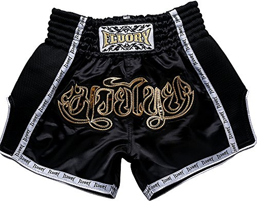 FLUORY Muay Thai Fight Shorts, MMA Shorts Bekleidung Training Käfig Kampf Grappling Martial Arts Kickboxing Shorts Kleidung
