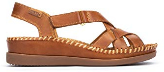 Pikolinos Cadaques Sandalias Cuña Mujer | en Cuero | Cierre Adherente | Talla EU 35-42 en Color Marrón