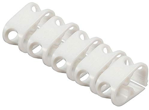 RanDal 5Pcs Pince À Pincement En Plastique Siphon Tuyau De Contrôle De Débit Valve Tube Clamp Moyen Blanc/Noir 7,5 Mm - Pâle
