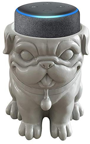 Dekodots - Supporto da tavolo per altoparlante intelligente per Amazon Echo Dot o Google Home Mini, design portatile, senza interferenze audio o microfono, in poliresina resistente Cane