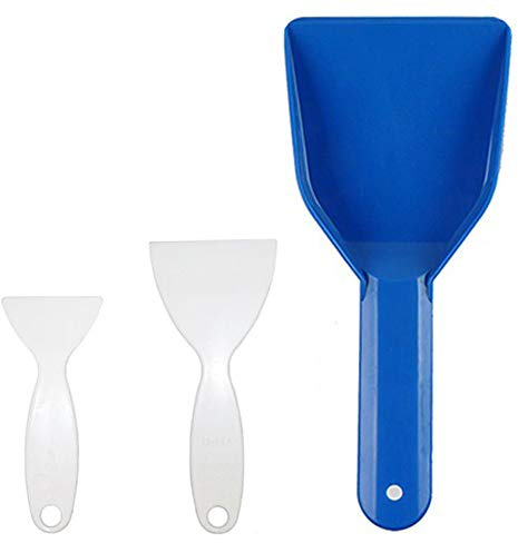 MSTEKI Set of 3 Plastic Refrigerator Ice Shovel Ice Scraper Snow Remover Cleaning Freezer Frost Shovel Ice Remover Scoop