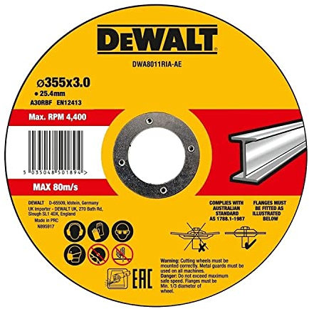 Disco para sierra tronzadora para metal 355 x 3 x 25.4mm