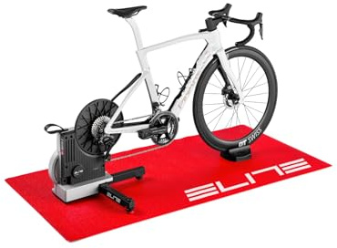 Elite Training Mat Red 180x90cm – Protective Bike Trainer Mat – Anti-Slip Floor Protection – for Indoor Cycling Setup